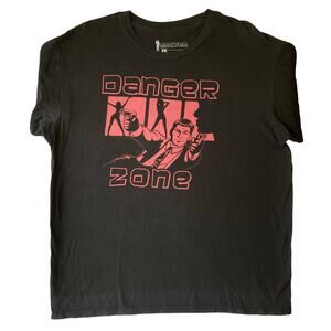 Archer Men Short Sleeve T-shirt Size XL, Black, Danger Zone, Ripple Junction